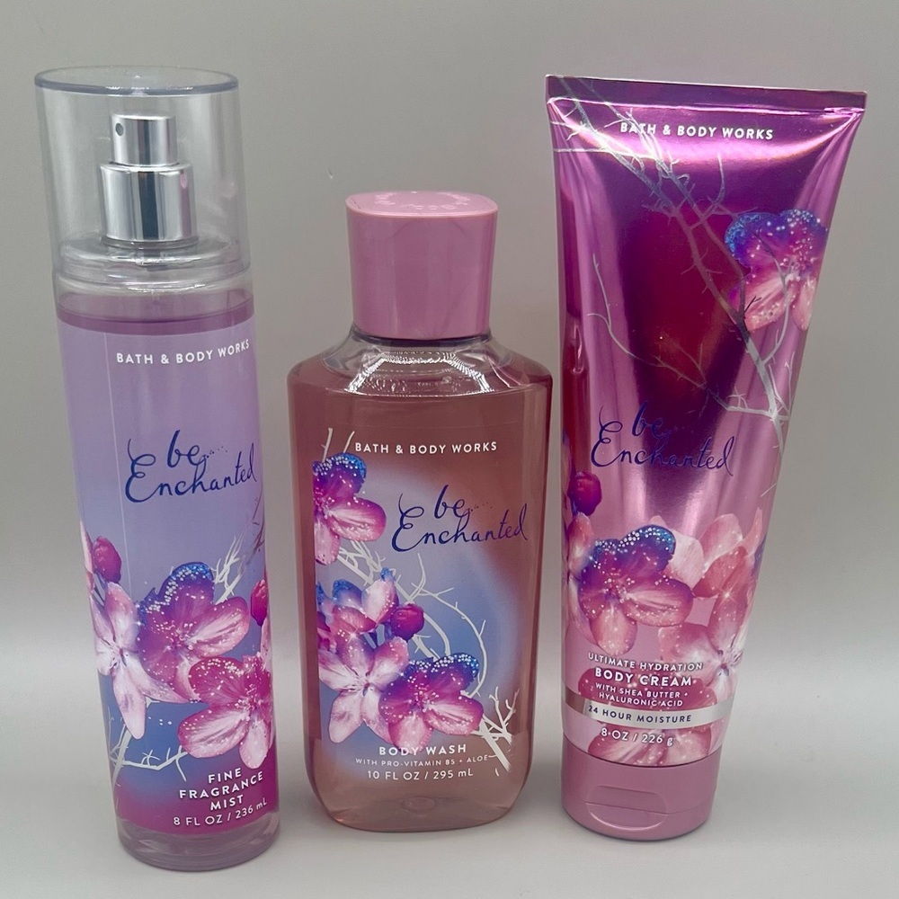 Bath & Body Works BE ENCHANTED Body Fragrance, Body Wash & Ultimate Body Cream
